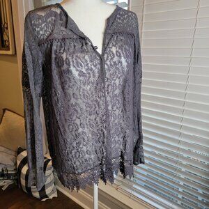 KNOX ROSE Beautiful Lace Blouse Size Medium